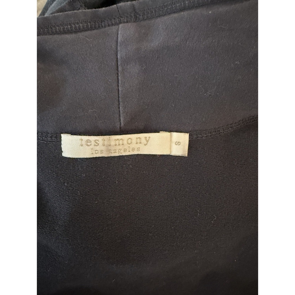 Testimony Los Angeles Women's Sz S French Terry Button Up Victorian Jacket Black - Picture 2 of 8
